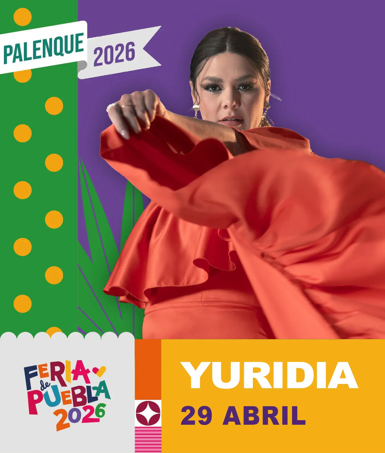Yuridia Palenque Puebla 2026